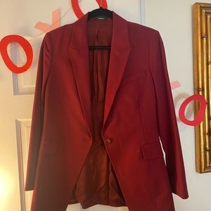 Theory Deep Mulberry Wool Blazer